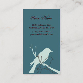 Visite Carte de profil d'oiseau (Aqua)