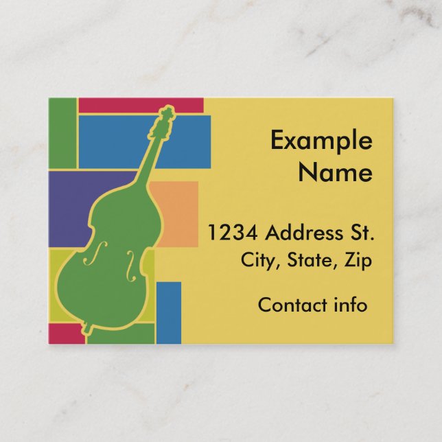 Visite Carte de profil Double Bass Colorblocks (Devant)