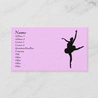 Visite Carte de profil du danseur