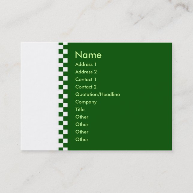 Visite Carte de profil du vérificateur élégant (Devant)