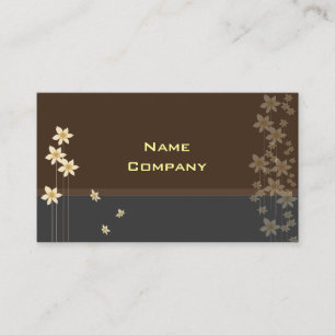 Visite Carte de profil en fleur de crème minuscule