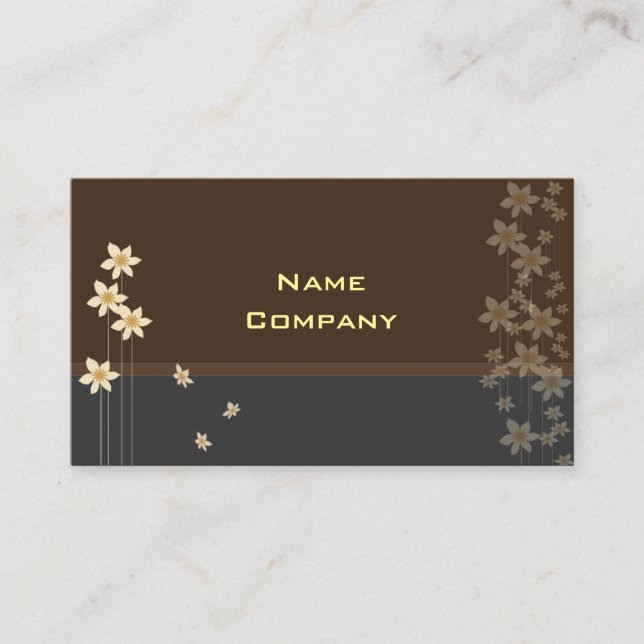 Visite Carte de profil en fleur de crème minuscule (Devant)