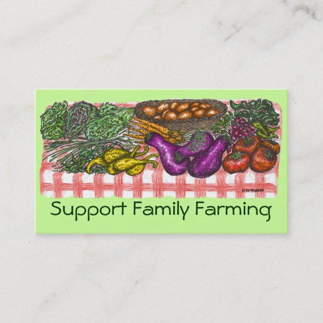 Visite Carte de profil Famille Agriculture (Devant)