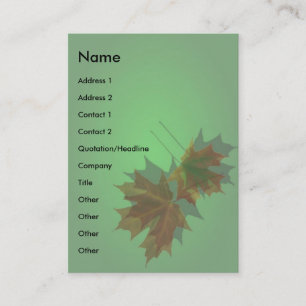 Visite Carte de profil feuille