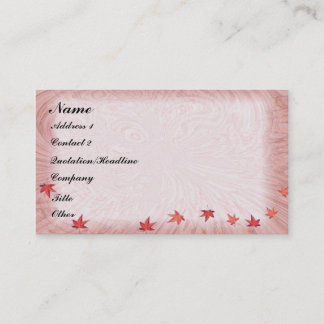 Visite Carte de profil feuille