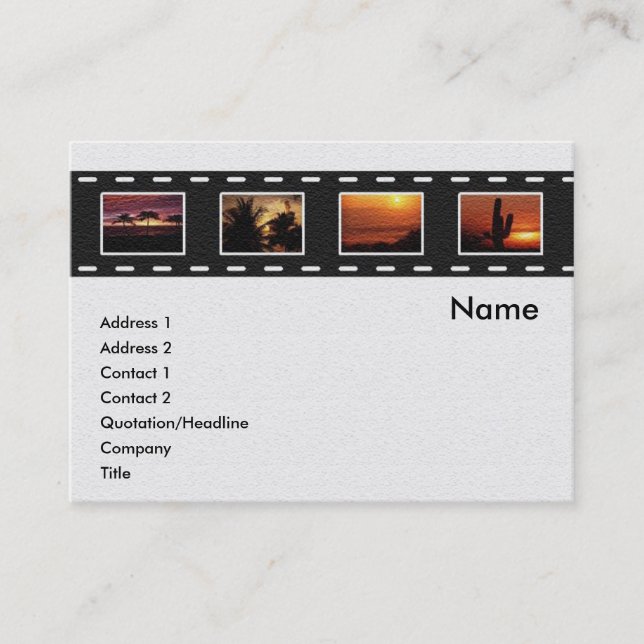 Visite Carte de profil Filmstrip (Devant)