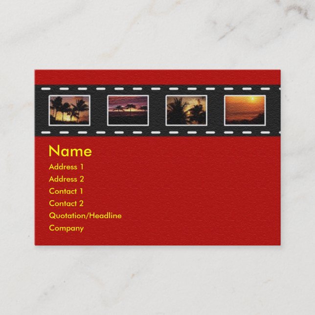 Visite Carte de profil Filmstrip (Devant)