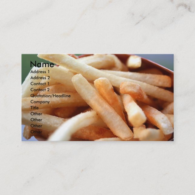 Visite Carte de profil Fries (Devant)