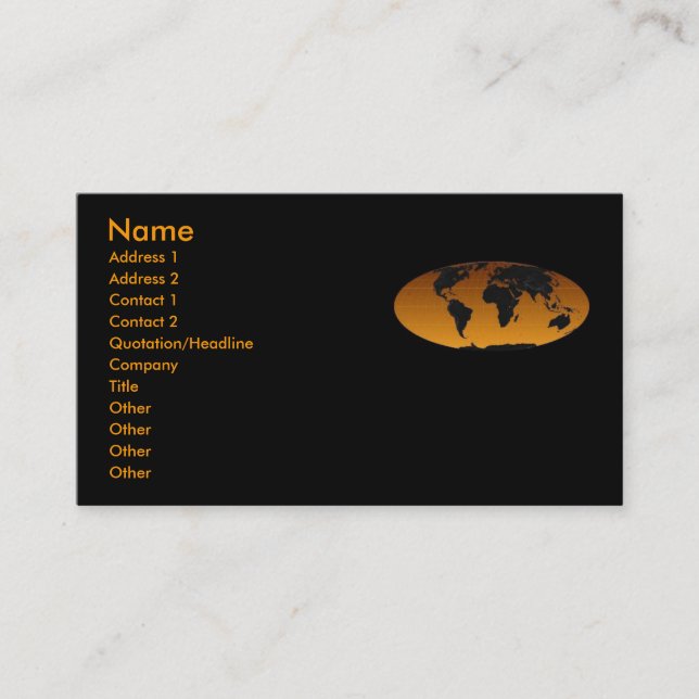 Visite Carte de profil géographique (Devant)