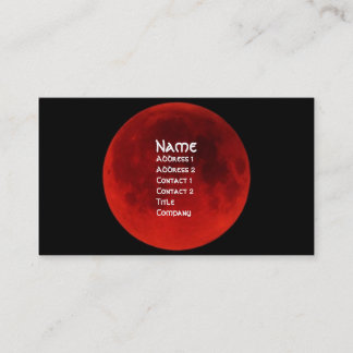 Visite Carte de profil gothique de la lune de sang
