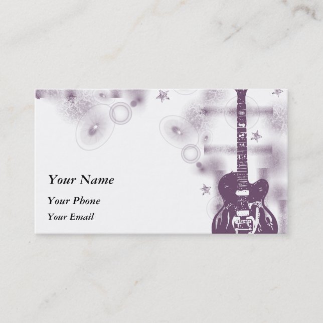 Visite Carte de profil graphique guitare Pur (Devant)
