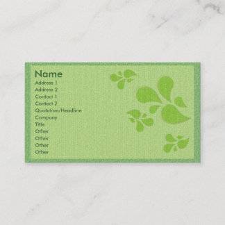 Visite Carte de profil Green Deco