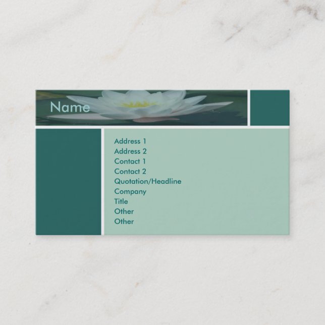 Visite Carte de profil Lotus (Devant)