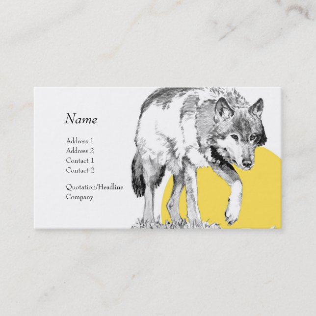 Visite Carte de profil - loup (Devant)