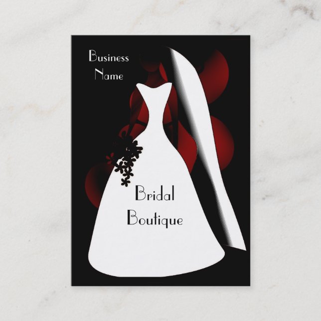 Visite Carte de profil Mariée Robe Boutique Entreprise 2 (Devant)