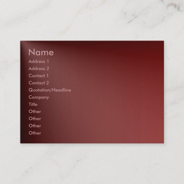 Visite Carte de profil Maroon (Devant)