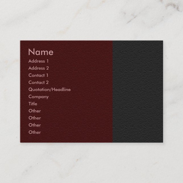 Visite Carte de profil Maroon Sandstone (Devant)