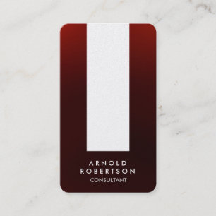 Visite Carte de profil marron rouge blanc à coin arrondi