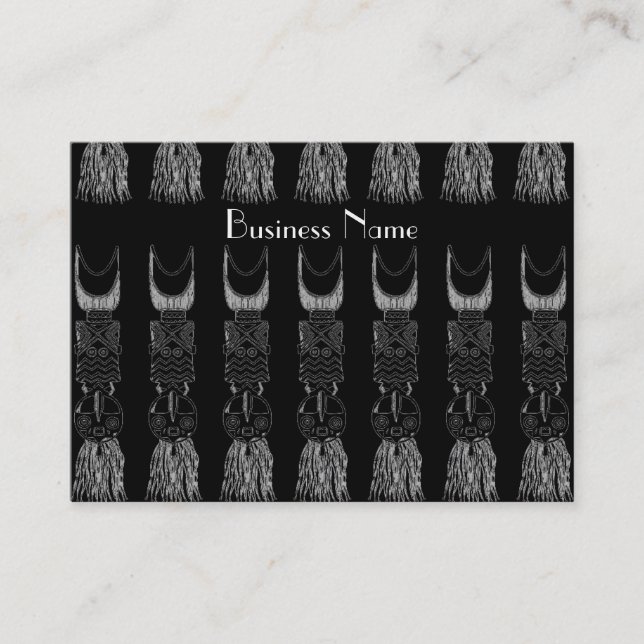 Visite Carte de profil Masques africains Vintages (Devant)