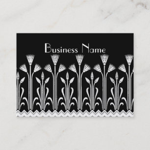 Visite Carte de profil motif victorien vintage noir blanc