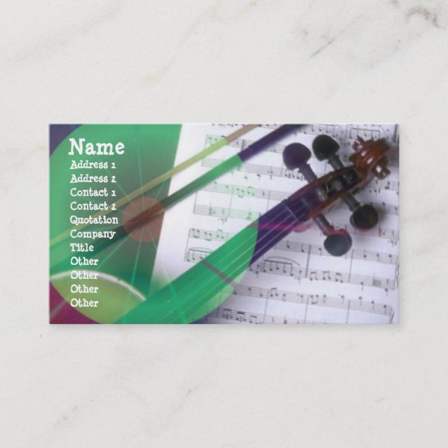 Visite Carte de profil musicale (Devant)