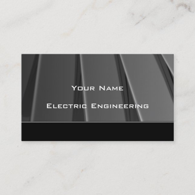 Visite Carte de profil noir cool (Devant)
