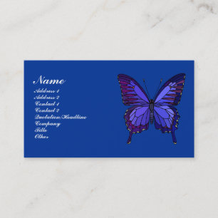 Visite Carte de profil Papillon bleu