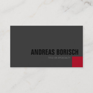Visite Carte de profil personnalisée Carré rouge gris f
