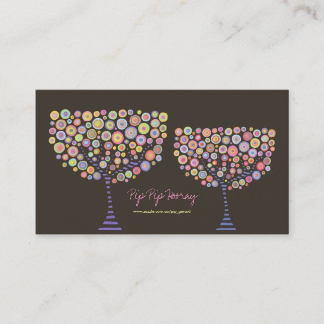 Visite Carte de profil personnelle Pink Candy Retro (Devant)