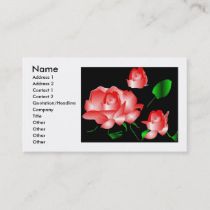 Visite Carte de profil "Pink Rose Florist II"