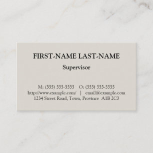 Visite Carte de profil professionnelle de base