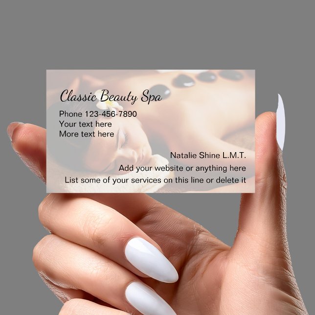Visite Carte de profil professionnelle Massage en pierre  (Créateur téléchargé)