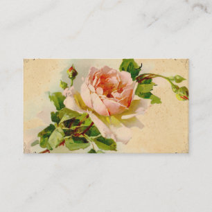 Visite Carte de profil professionnelle Vintage Rose Rose