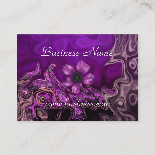 Visite Carte de profil Purple Floral Business (Devant)