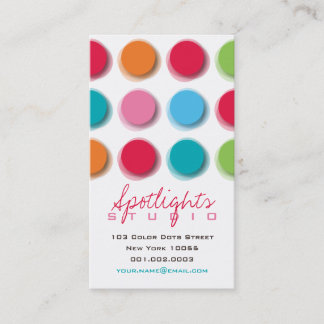 Visite Carte de profil Retro Pop Fun Dots Couleur Flou Fu