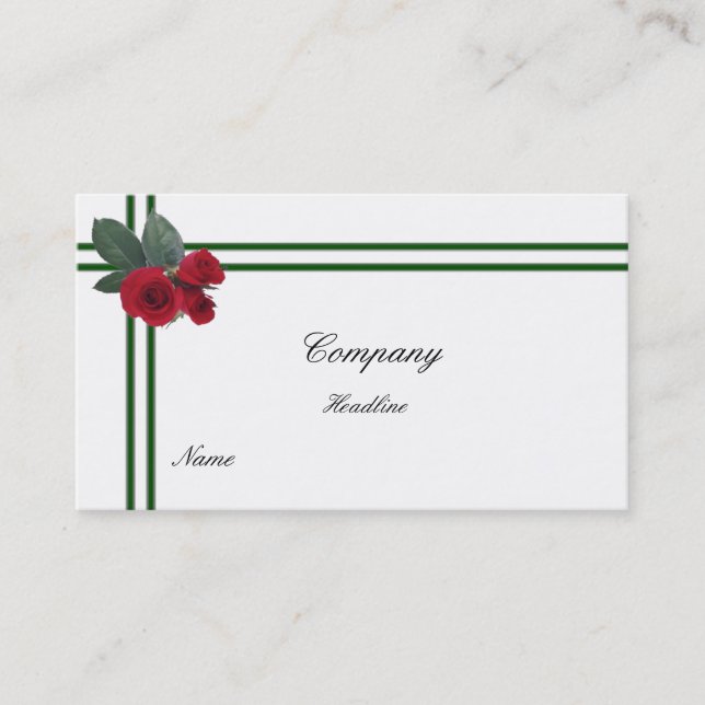 Visite Carte de profil Rose mariage (Devant)