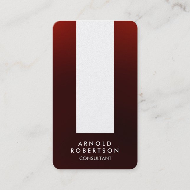 Visite Carte de profil rouge blanc rouge Brown arrondi (Devant)