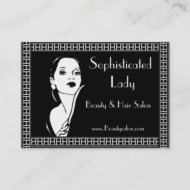 Visite Carte de profil Salon de beauté Sophisticated Lady (Devant)