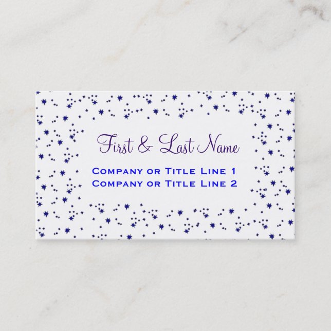 Visite Carte de profil Star is Born (Devant)