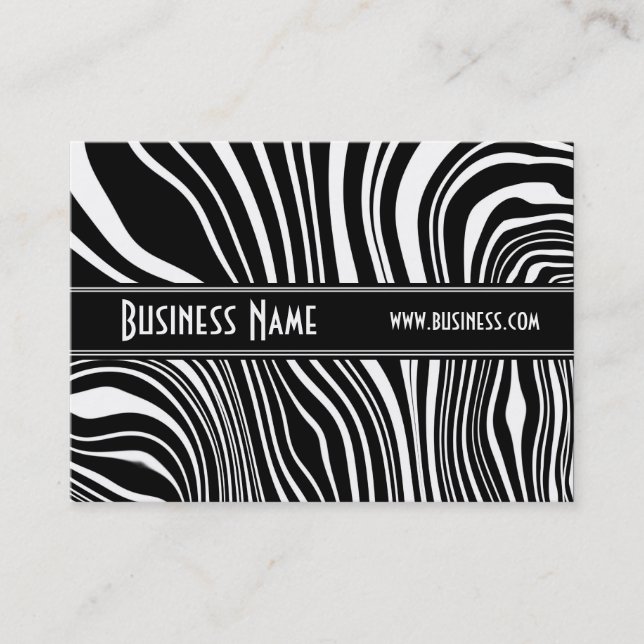 Visite Carte de profil style noir et blanc Zebra Twist  ( (Devant)