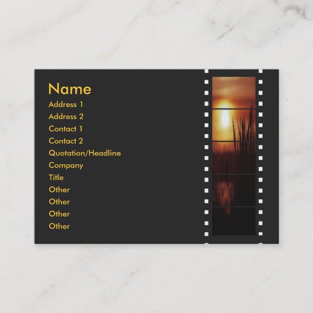 Visite Carte de profil Sunset Filstrip (Devant)