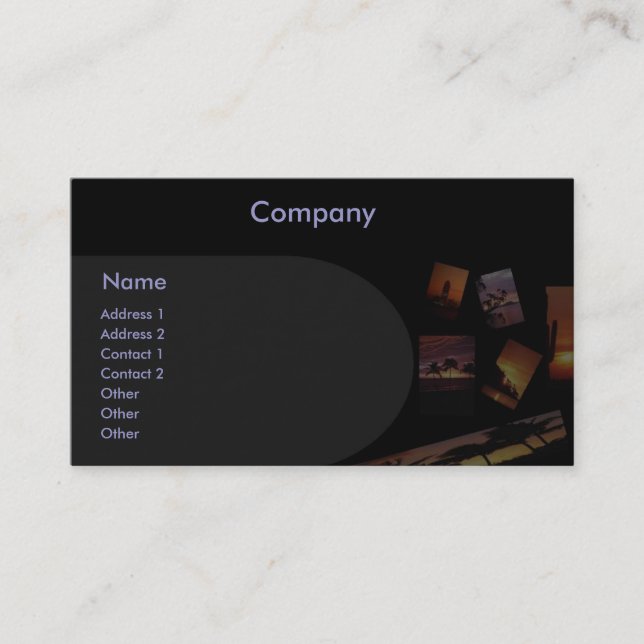 Visite Carte de profil Sunset Panoramique (Devant)