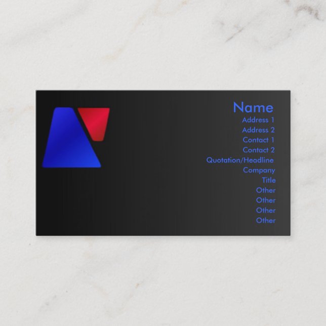Visite Carte de profil Trapezoid (Devant)