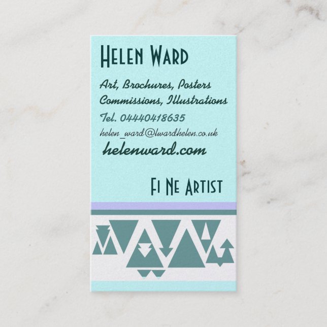 Visite Carte de profil Triangles Nord (Devant)