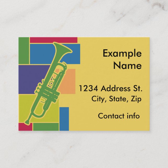 Visite Carte de profil Trumpet Colorblocks (Devant)