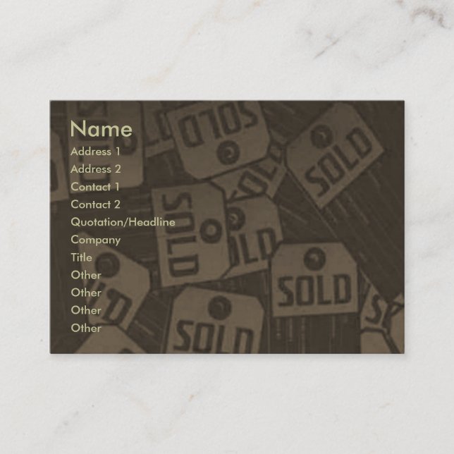 Visite Carte de profil vendue (Devant)