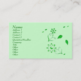 Visite Carte de profil verte naturelle