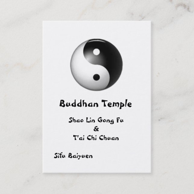 Visite Carte de profil Yin et Yang (Devant)