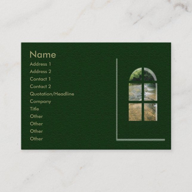 Visite Carte de profil Zen-Window (Devant)