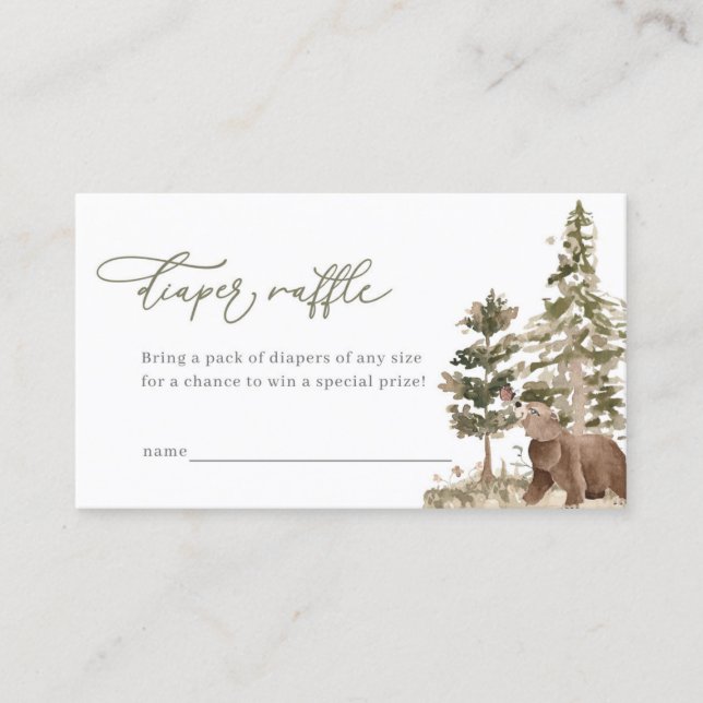 Visite Carte de rabat à Baby shower de bois (Devant)